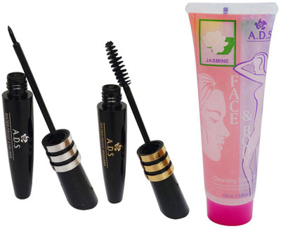 

ADS Eyeliner, Mascara, Jasmine Cleansing Gel(Set of 3)