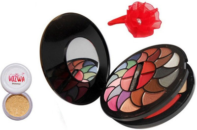 Flipkart - Vozwa Vozwa Golden Shimmer powder and Makeup Kit(Set of 2)
