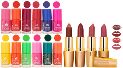 

Aroma Care Lot of 12-piece Surprise Nail Polish Set and Rythm Lipsticks Combo 35(Set of 16)