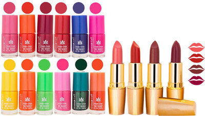

Aroma Care All About Nail 12 Piece Color Nail Lacquer Combo Set + 4 Rythm Creamy Matte Lipstick Combo 35(Set of 16)