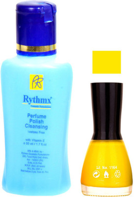 

Rythmx Yellow Shades Nail Polish With Extra Strenth Polish remover 48029(Set of 2)