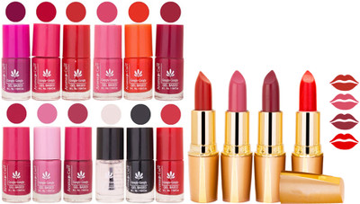 

Aroma Care All About Nail 12 Piece Color Nail Lacquer Combo Set + 4 Rythm Creamy Matte Lipstick Combo 86(Set of 16)
