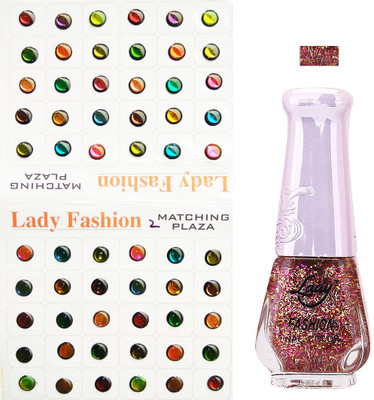 

Lady Fashion Nail Polish And Bindi 0803201717(Set of 2)