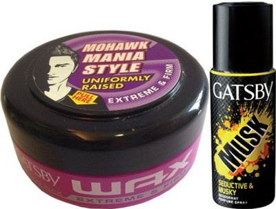 

Gatsby Musk Deodorant , Extreme & Firm Styling Wax(Set of 2)