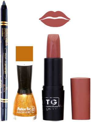 

Fashion Bar Nail Polish , OTG Lipstick , Black Kajal Combo 85(Set of 3)