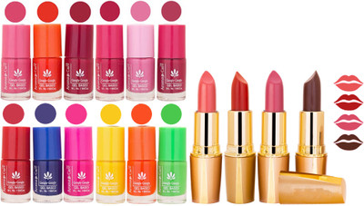 

Aroma Care All About Nail 12 Piece Color Nail Lacquer Combo Set + 4 Rythm Creamy Matte Lipstick Combo 53(Set of 16)