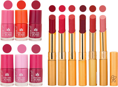 

Aroma Care Quick Dry Nail Polish and Rythm Lipstick Combo 1803201880(Set of 12)
