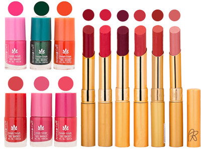 

Aroma Care Perfect Combo of Nail Polish and Rythm Lipstick Popular Shades in Wholesale Rate 2332017029(Set of 12)