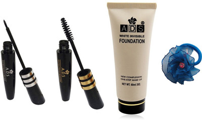 

ADS Waterproof Eyeliner / Mascara / White Invisible Foundation / Band(Set of 4)