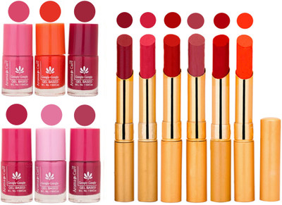 

Aroma Care Quick Dry Nail Polish and Rythm Lipstick Combo 1803201884(Set of 12)