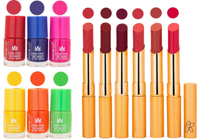 

Aroma Care Makeup Women Nail Polish and Exclusive Long Lasting Lipstick Set 89(Set of 12)