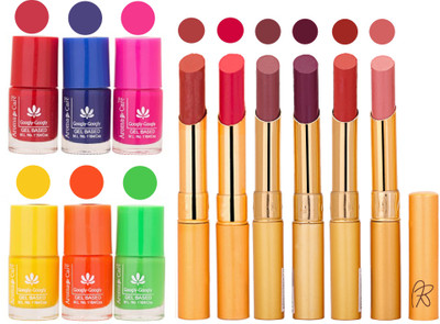 

Aroma Care Makeup Women Nail Polish and Exclusive Long Lasting Lipstick Set 151(Set of 12)
