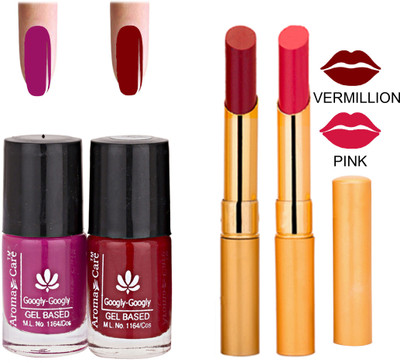 

Aroma Care Nail Polish RHYTHM Pink Lipstick Combo 128(Set of 4)