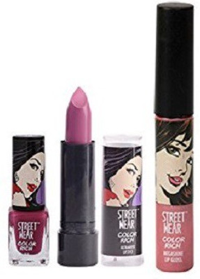 

Street Wear Color Rich Mauvish Fever Lip and Nail Collection,Set of 3(Set of 3)