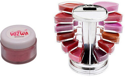 

Vozwa Maroon Shimmer Powder with Lipgloss Palette(Set of 2)