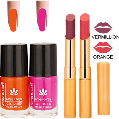 

Aroma Care Nail Polish RHYTHM Orange Lipstick Combo 064(Set of 4)