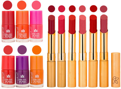 

Aroma Care Nail Polish Set and Rythm Lipstick Sets ( Modern Shades) 1803201702(Set of 12)