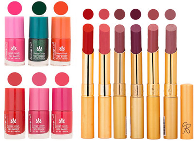 

Aroma Care Perfect Combo of Nail Polish and Rythm Lipstick Popular Shades in Wholesale Rate 2332017078(Set of 12)