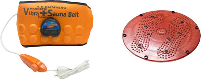 

Welcome India Bazaar wib 3 IN 1 VIbrating Magnetic Sauna Slimming Belt With Accupresure Twister For weight Reduction(Set of 2)