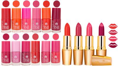 

Aroma Care All About Nail 12 Piece Color Nail Lacquer Combo Set + 4 Rythm Creamy Matte Lipstick Combo 183(Set of 16)