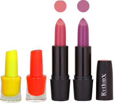 

Rythmx FB RYTH BLK LIPSTICKS AND NAIL POLISH IMPORTANT COMBO 055(Set of 4)