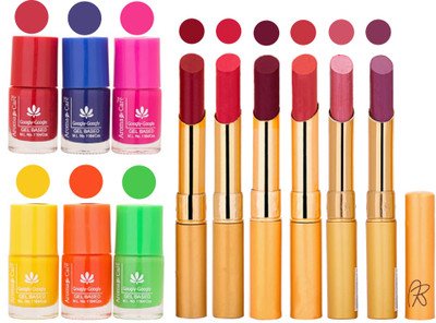 

Aroma Care Makeup Women Nail Polish and Exclusive Long Lasting Lipstick Set 28(Set of 12)