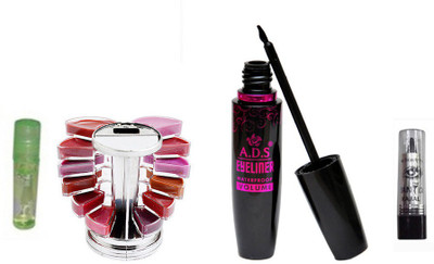 

ADS 1625 Eyeliner, Kajal, Lipgloss Palette and Lip Gloss(Set of 4)