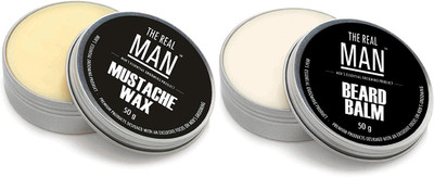 

The Real Man Mustache Wax (50g) & Beard Balm(50g)(Set of 2)