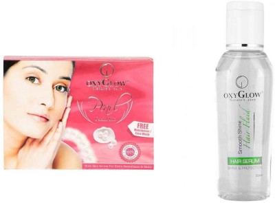 

Oxyglow Pearl Facial Kit & Hair Serum(Set of 2)