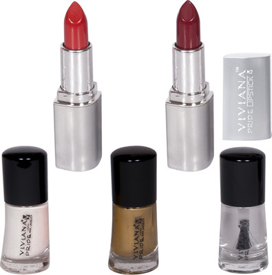 

Viviana Nail Paint, Lipstick(Set of 5)