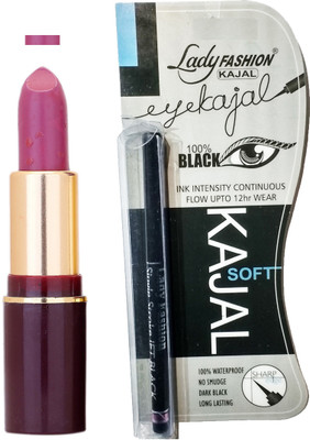

Lady Fashion Lipstick And Kajal Combo(Set of 2)