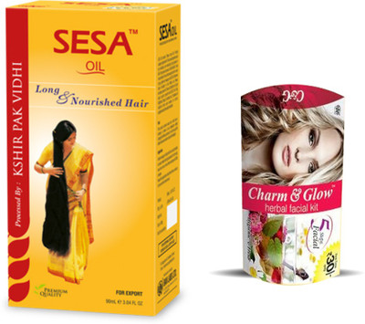 

Ban Lab Sesa Hair Oil with Glow and Charm Facial Kit(Set of 2)