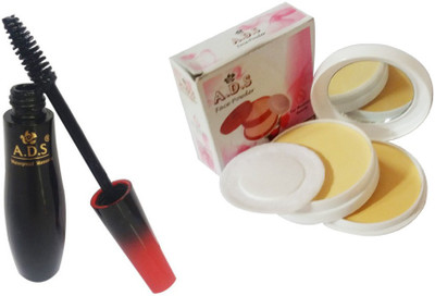 

ADS 1595 waterproof mascara / Face Powder Compact(Set of 2)