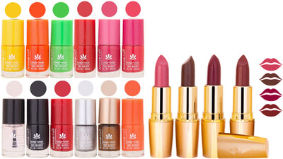 

Aroma Care All About Nail 12 Piece Color Nail Lacquer Combo Set + 4 Rythm Creamy Matte Lipstick Combo 113(Set of 16)