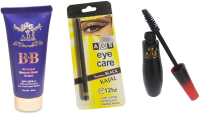 

ADS BB Cream (SPF-25PA++) / Eye Care Kajal / Waterproof Mascara(Set of 3)