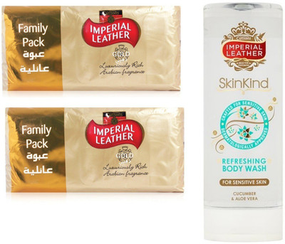 

Imperial Leather Soap Extra care Vitamin E ( Pack of 8) 175gm *8 with 500mL Body wash(Set of 2)