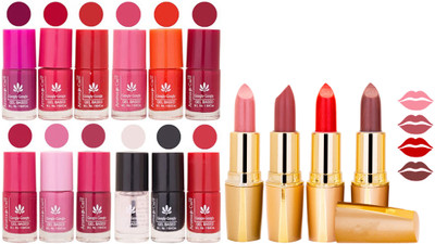 

Aroma Care Lot of 12-piece Surprise Nail Polish Set and Rythm Lipsticks Combo 162(Set of 16)