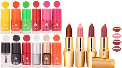 

Aroma Care Lot of 12-piece Surprise Nail Polish Set and Rythm Lipsticks Combo 94(Set of 16)