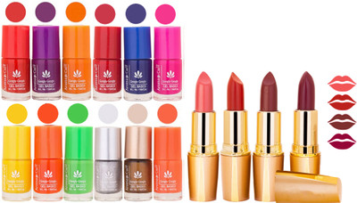 

Aroma Care All About Nail 12 Piece Color Nail Lacquer Combo Set + 4 Rythm Creamy Matte Lipstick Combo 33(Set of 16)