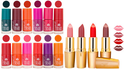 

Aroma Care Lot of 12-piece Surprise Nail Polish Set and Rythm Lipsticks Combo 153(Set of 16)