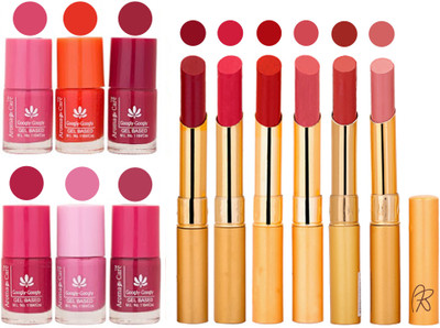 

Aroma Care Quick Dry Nail Polish and Rythm Lipstick Combo 1803201872(Set of 12)