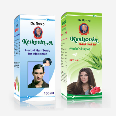 Dr.Rao's Combo Of Keshovin-A, Hair Wash(Set of 2)