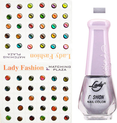 Lady Fashion Nail Polish And Bindi 0803201707(Set of 2)