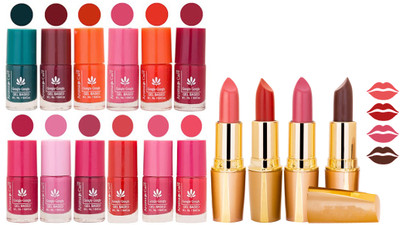

Aroma Care All About Nail 12 Piece Color Nail Lacquer Combo Set + 4 Rythm Creamy Matte Lipstick Combo 41(Set of 16)