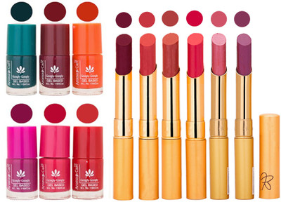 

Aroma Care Famous Combo of Nail Polish with Rythm Long Lasting Lipstick Sets 183201833(Set of 12)