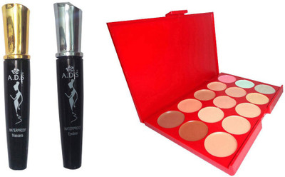 ADS Eyeliner, Mascara, Concealer(Set of 3)