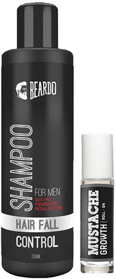

Beardo HAIR FALL CONTROL SHAMPOO for Men (250ml) And Roll On (8ml)(Set of 2)
