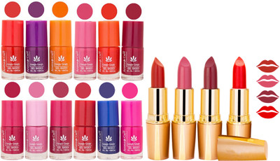 

Aroma Care All About Nail 12 Piece Color Nail Lacquer Combo Set + 4 Rythm Creamy Matte Lipstick Combo 89(Set of 16)