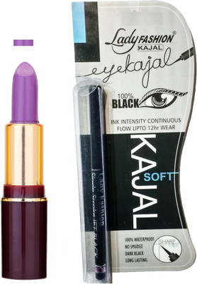 

Lady Fashion Lipstick And Kajal Combo(Set of 2)