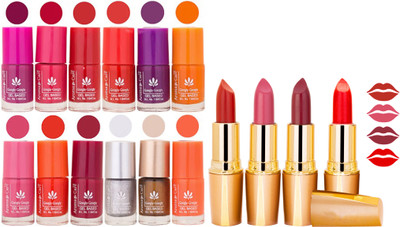 

Aroma Care All About Nail 12 Piece Color Nail Lacquer Combo Set + 4 Rythm Creamy Matte Lipstick Combo 84(Set of 16)